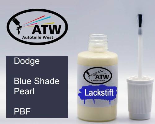 Dodge, Blue Shade Pearl, PBF: 20ml Lackstift, von ATW Autoteile West.